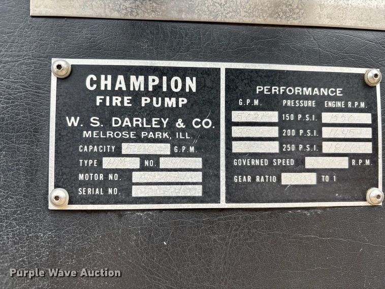 image for item EM5039 1988 Ford L9000 tanker fire truck