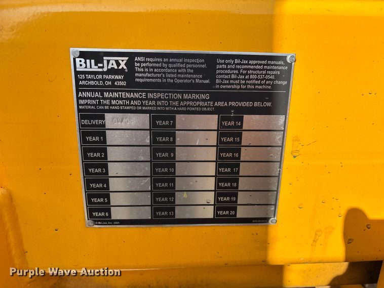 image for item EN5995 2008 Bil-Jax 5533A boom lift