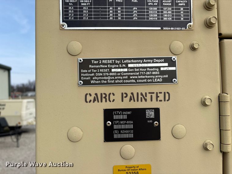 image for item EN5996 U.S. Department of Defense MEP-805A generator