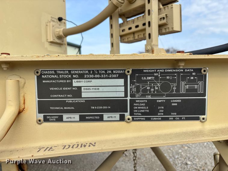 image for item EN5996 U.S. Department of Defense MEP-805A generator