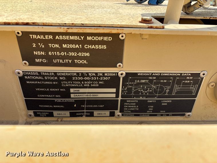 image for item EN5997 US Department of Defense MEP-804A generator