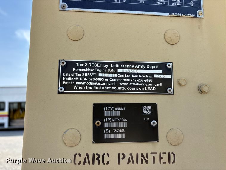 image for item EN5997 US Department of Defense MEP-804A generator