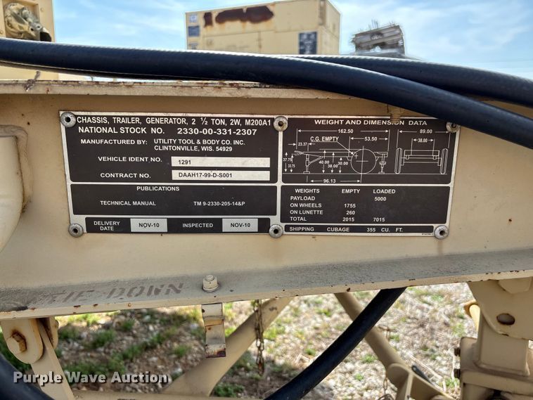 image for item EN5998 U.S Department of Defense MEP-804A generator