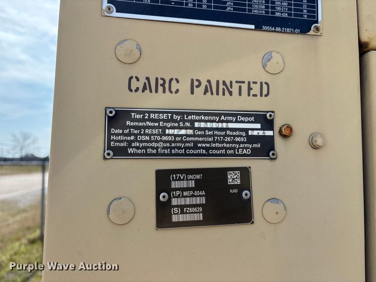 image for item EN5999 U.S Department of Defense MEP-804A  generator