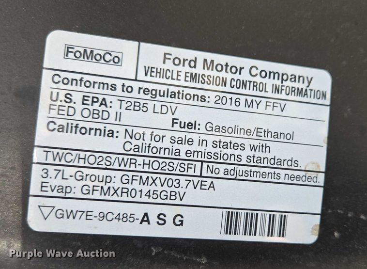 image for item ES2976 2016 Ford Taurus Police Interceptor 