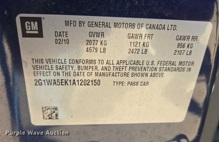 image for item ES2977 2010 Chevrolet Impala 