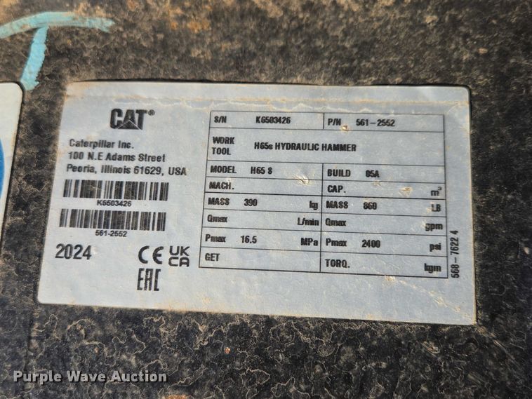 image for item ES2986 Caterpillar H65S breaker