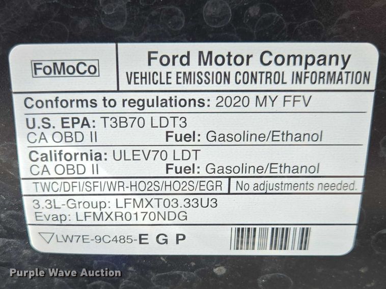 image for item ES2992 2020 Ford Explorer Police Interceptor SUV