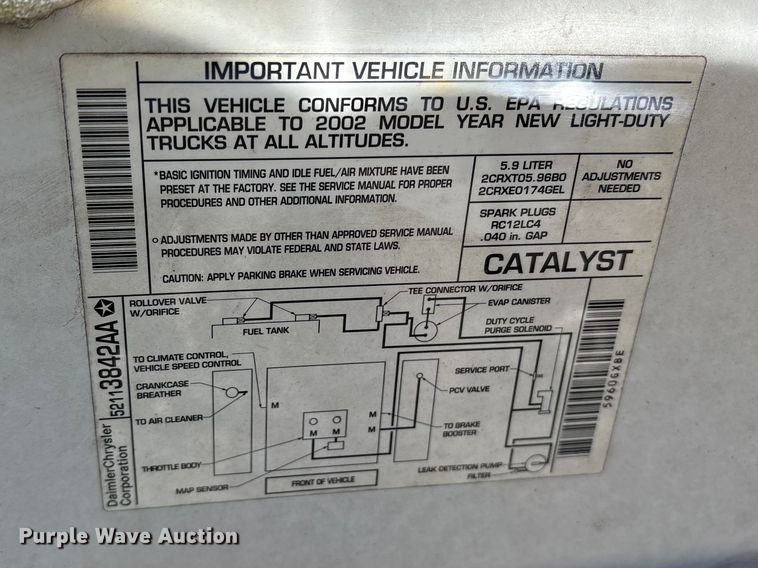 image for item ES8704 2002 Dodge Ram Wagon B3500 van