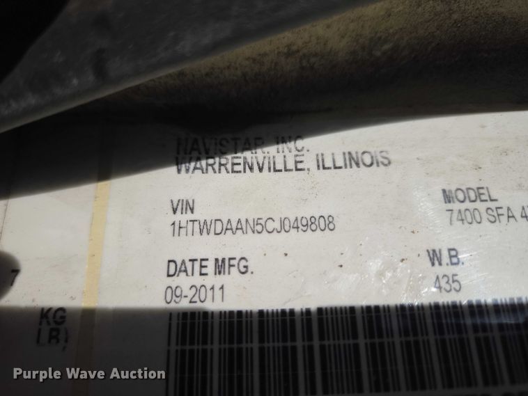 image for item ET1398 2012 International WorkStar 7300 refuse truck