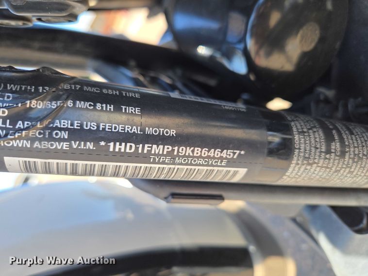 image for item ET1422 2019 Harley-Davidson Police Electra Glide motorcycle