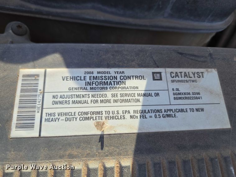 image for item ET1429 2008 Chevrolet Silverado 2500HD pickup truck