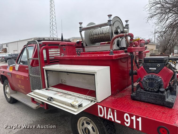 image for item ET1664 1985 Chevrolet Custom Deluxe 30 brush fire truck