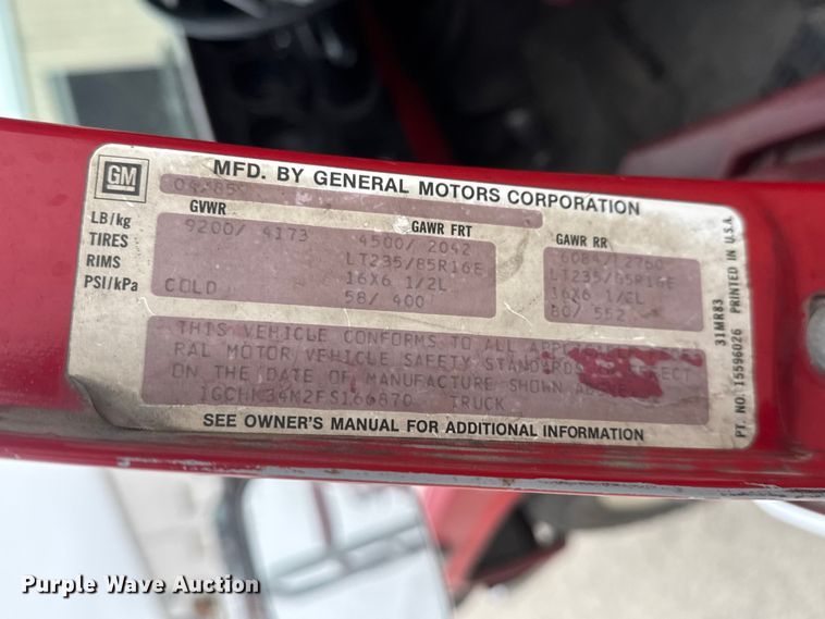 image for item ET1664 1985 Chevrolet Custom Deluxe 30 brush fire truck