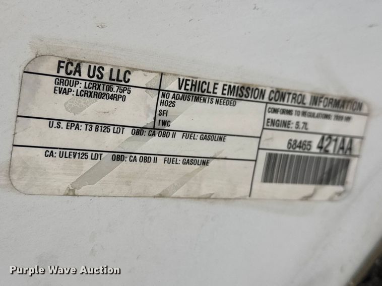 image for item ET1689 2020 Dodge Durango SSV SUV