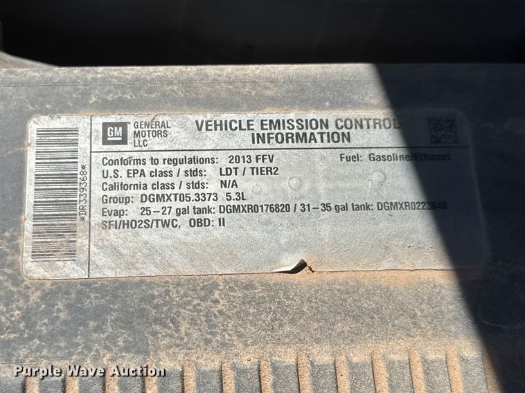 image for item ET1744 2013 Chevrolet Tahoe Police SUV