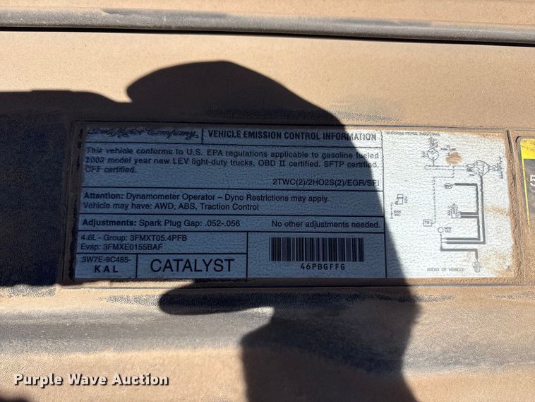 image for item EU5001 2003 Ford F150 Ext. Cab pickup truck