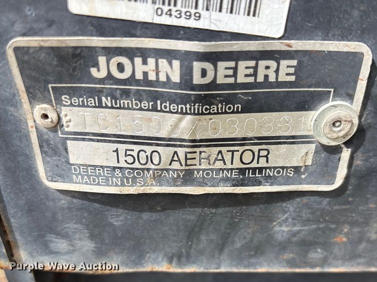 image for item EV2008 John Deere 1500 aerator 
