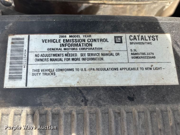 image for item EV2853 2008 Chevrolet Silverado 1500 utility bed pickup truck