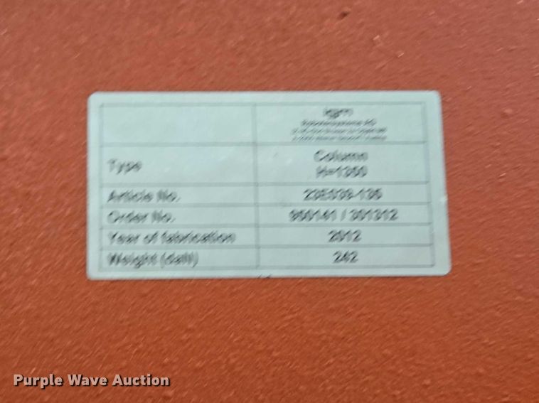 image for item EV5589 2012 IGM RSX 501 robotic welder