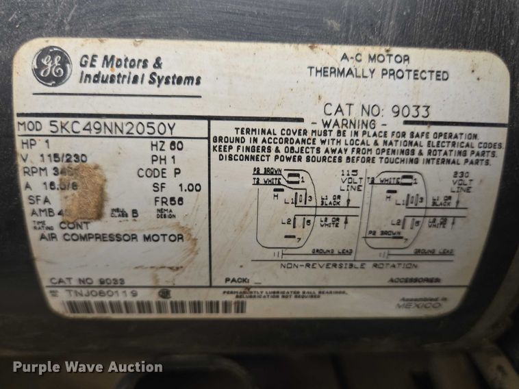 image for item EV5593 Ingersoll Rand air compressor