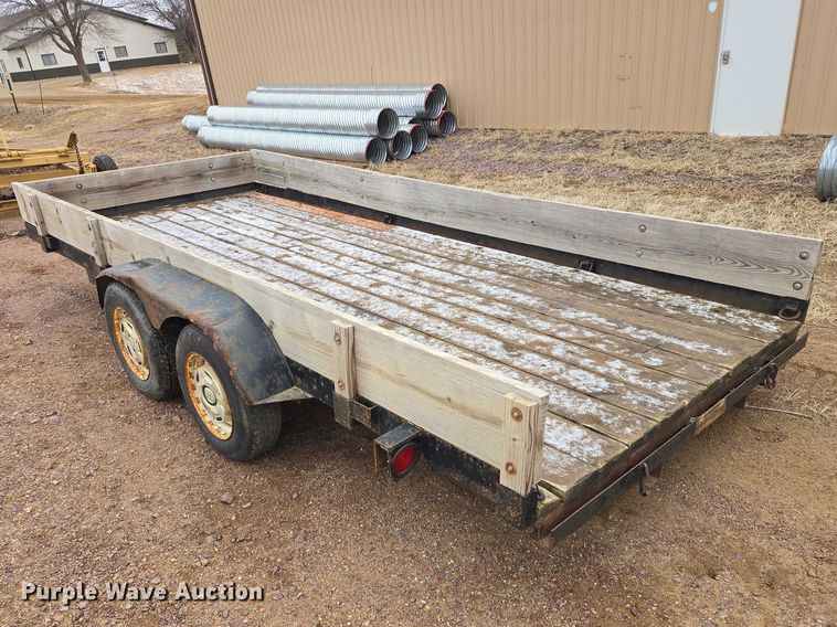 image for item EV5598 1993 M&S Trailer 16x7 utility trailer