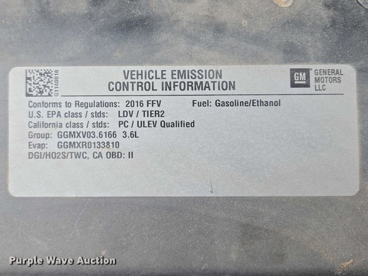 image for item EV5604 2016 Chevrolet Impala 