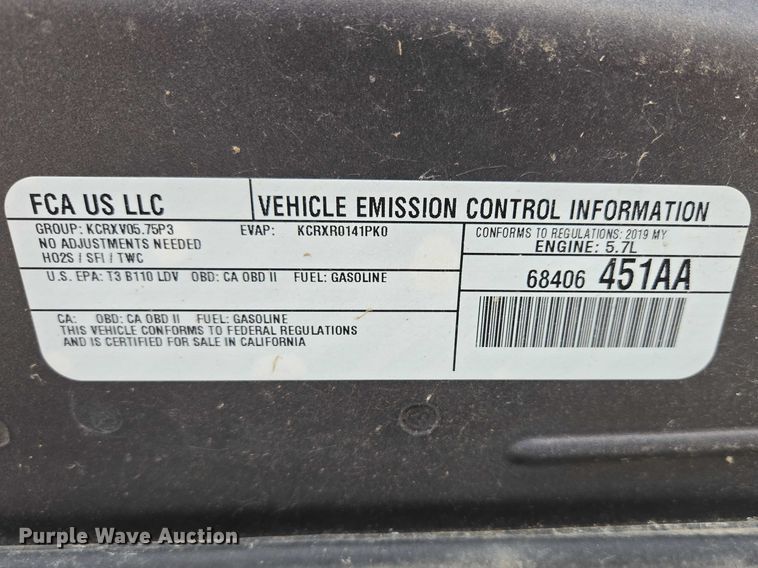 image for item EV5624 2019 Dodge Charger Police 