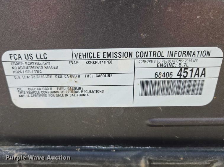 image for item EV5633 2019 Dodge Charger Police 