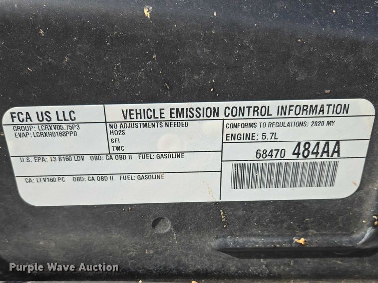 image for item EV5639 2020 Dodge Charger Police 