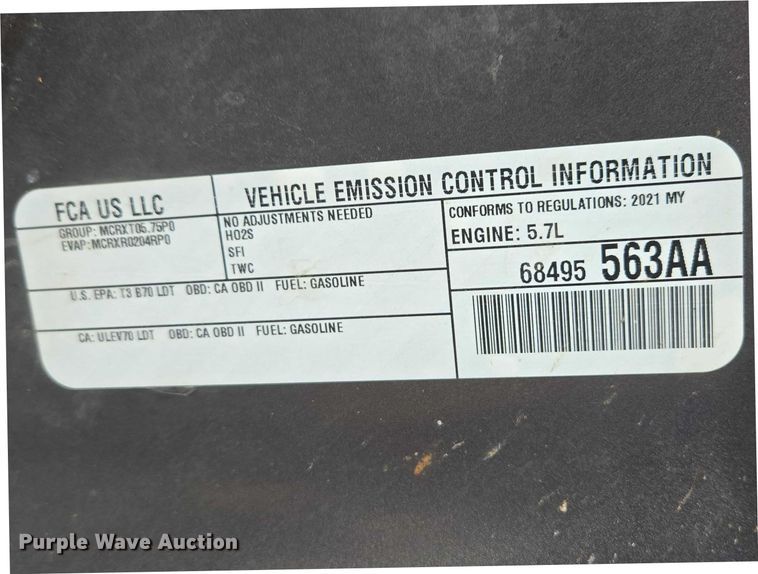 image for item EV5641 2021 Dodge Durango SSV SUV
