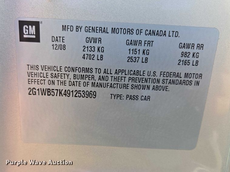 image for item EV5668 2009 Chevrolet Impala 