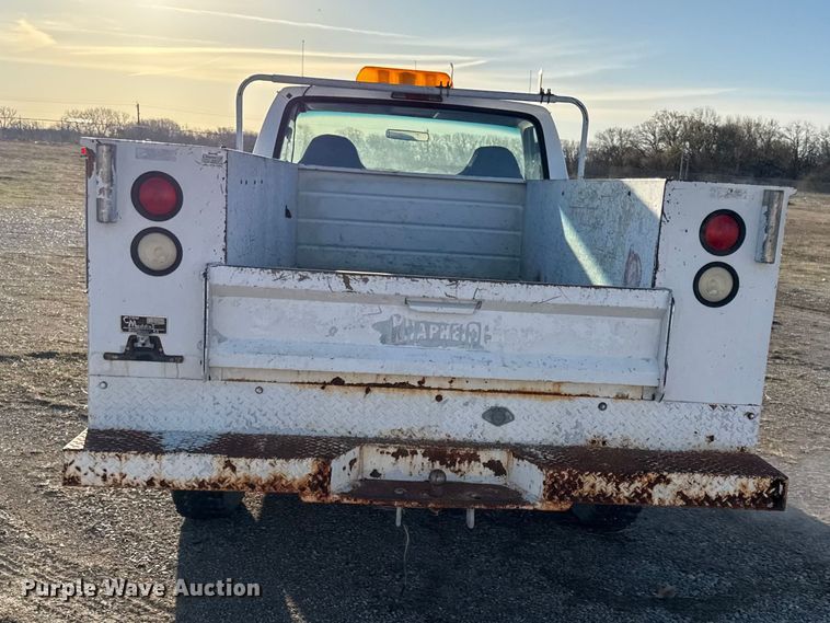 image for item EV7604 1996 Ford F250 utility bed pickup truck