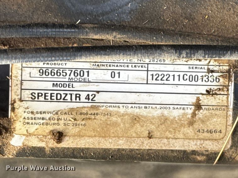 image for item FB0955 Dixon Speed ZTR 42 ZTR lawn mower