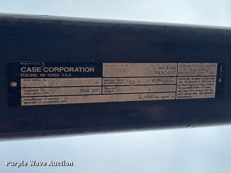 image for item FB3198 2001 Case 460 trencher