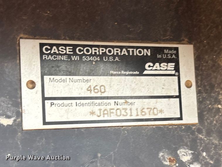 image for item FB3198 2001 Case 460 trencher