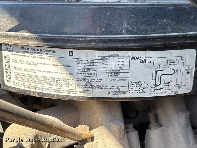 image for item FB3224 1986 Chevrolet K20 pickup truck