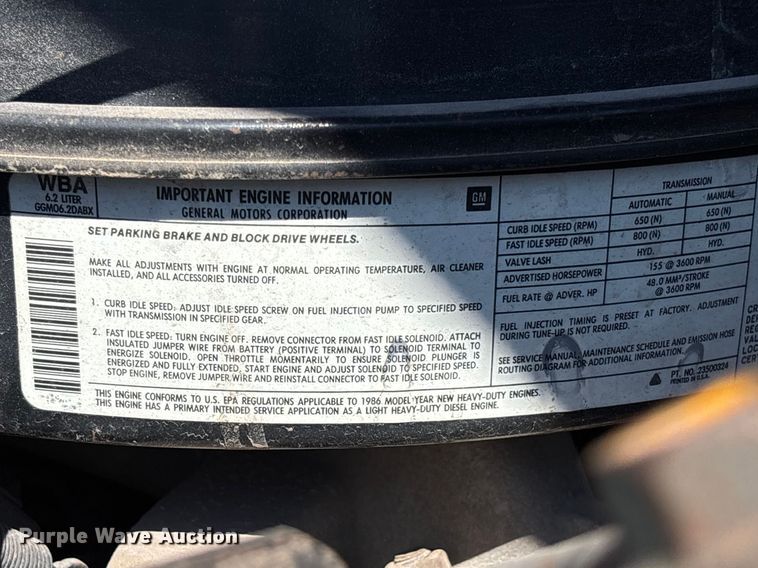 image for item FB3224 1986 Chevrolet K20 pickup truck