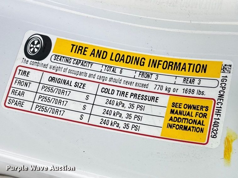 image for item FB3232 2017 Chevrolet Silverado 1500 Crew Cab pickup truck