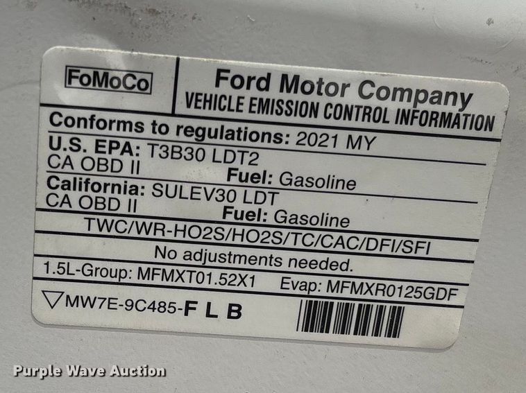 image for item FB3233 2021 Ford Escape SUV