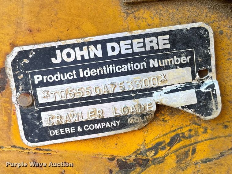 image for item FB3255 1988 John Deere 555G track loader