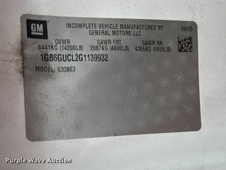 image for item FB3553 2016 Chevrolet Express G4500 ambulance