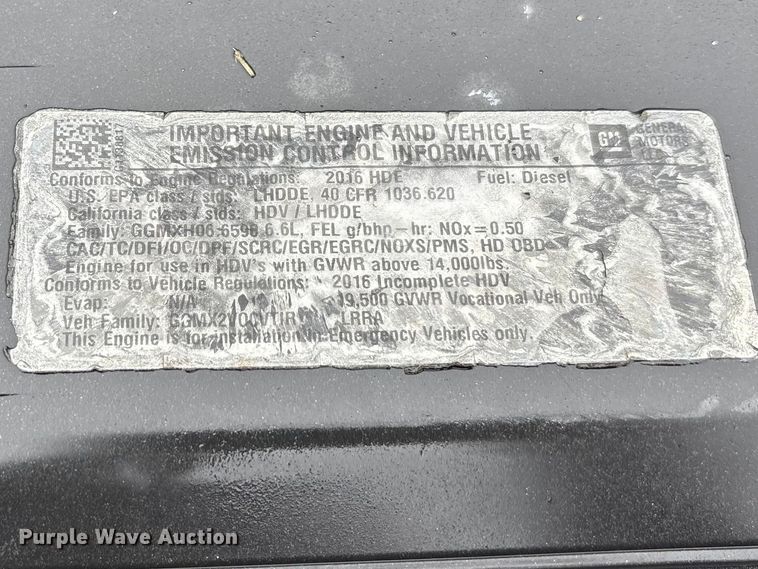 image for item FB3554 2016 Chevrolet Express G4500 ambulance