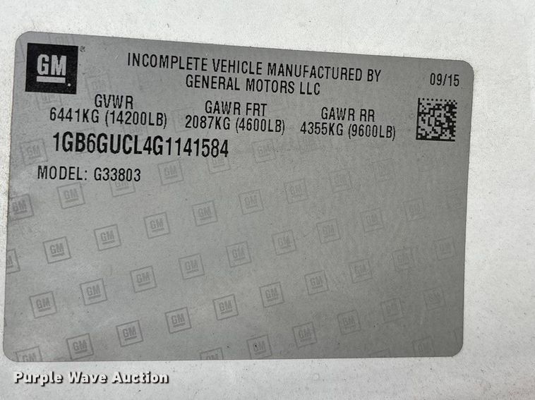 image for item FB3555 2016 Chevrolet Express G4500 ambulance