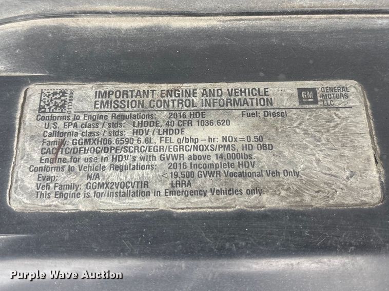 image for item FB3557 2016 Chevrolet Express G4500 ambulance