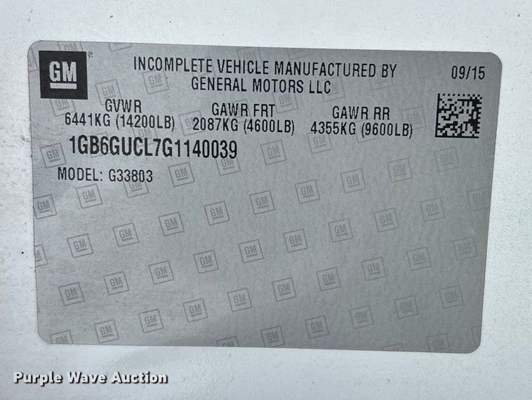 image for item FB3558 2016 Chevrolet Express G4500 ambulance