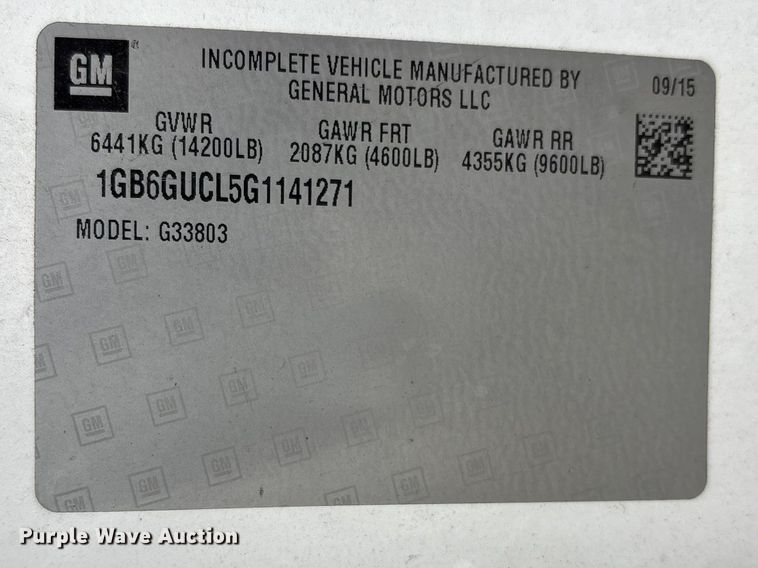 image for item FB3559 2016 Chevrolet Express G4500 ambulance