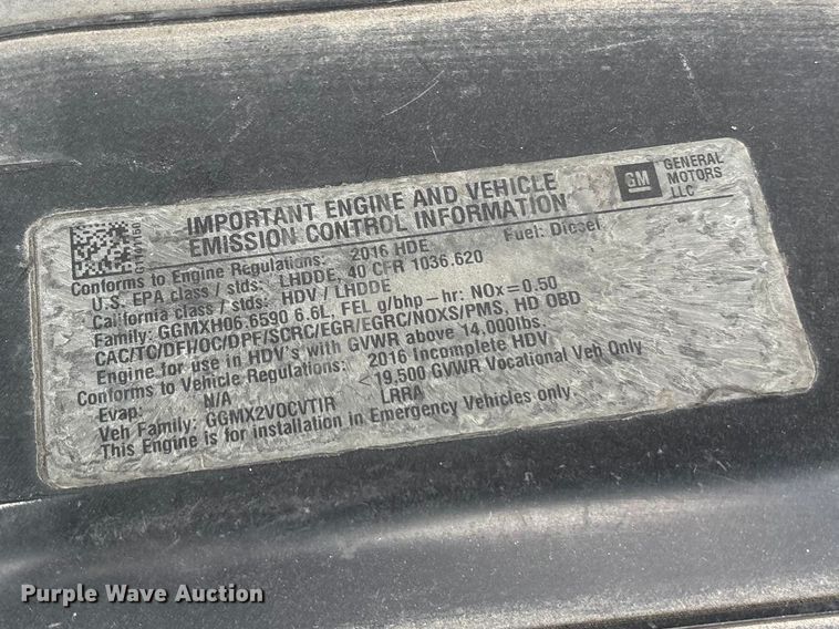 image for item FB3560 2016 Chevrolet Express G4500 ambulance