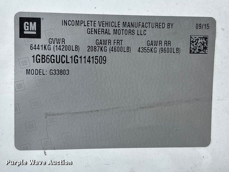 image for item FB3561 2016 Chevrolet Express G4500 ambulance