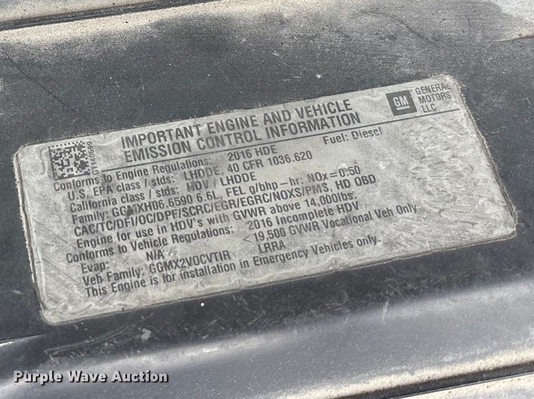 image for item FB3562 2016 Chevrolet Express G4500 ambulance